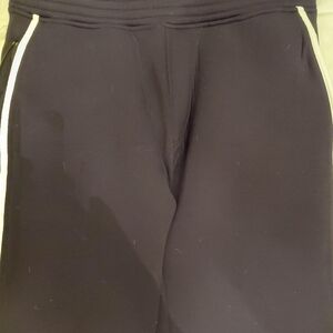 Neil Barrett Black Neoprene Athletic Shorts with White Stripes Shorts XL/XXL